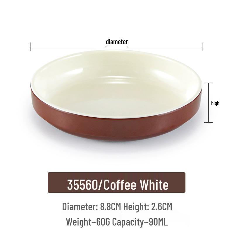 Small Melamine Bowl - Imitation Porcelain, Round Plastic Plate for Dipping Sauce or Snacks, Ideal for Commercial Use