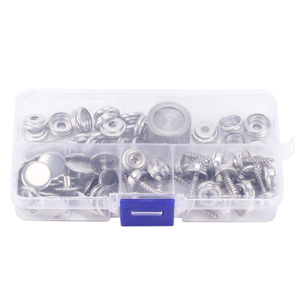 Snap Fastener Kit Stainless Steel Canvas Boat Cover Button Metal Screw Rivet Buckle Tools