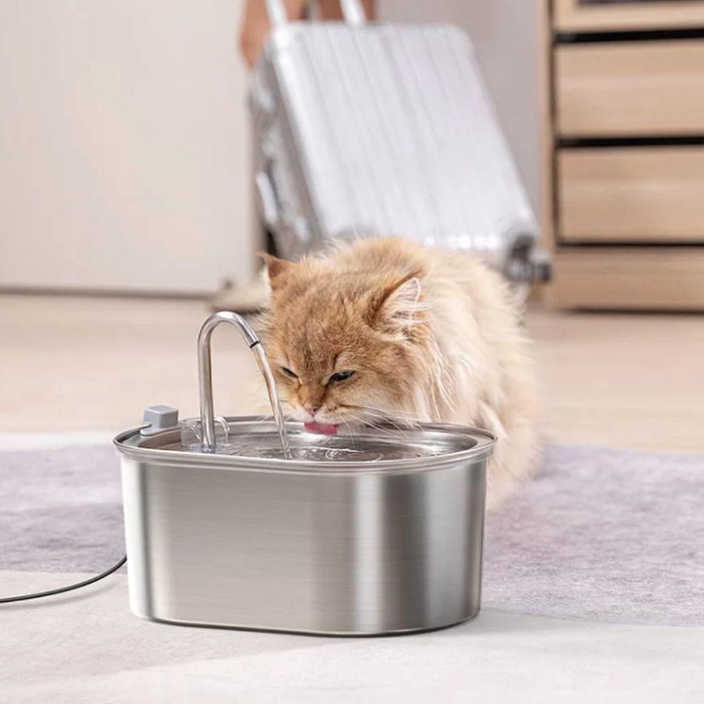 Stainless Steel Pet Water Dispenser Automatic Pet Water Drinker Smart Cat Water Fountain  Dog