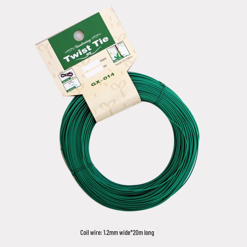 Horticultural Plastic-Coated Iron Wire Tie: Flower & Plant Support Spool for Climbing Roses