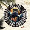 2D Metal Owl Mandala Wind Spinner for Outdoor Garden Courtyard and Home Decor Moonlight Hanging Wind Chime No Power Required Easy To Install