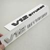 Emblem Adhesive 3D ABS Black Chrome with Letters for Car Side Bumpers V12 BITURBO Logo for  G63 G65 Auto Accessories