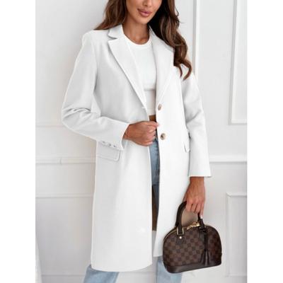 Moda feminina casual outono inverno cor sólida estampa manga comprida gola polo blusas e camisas casacos