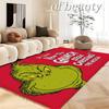 G-GrinchS Merry Christmas Hallway Carpet Washable Non-Slip Living Room Sofa Chairs Area Mat Kitchen Doormat Area Rug
