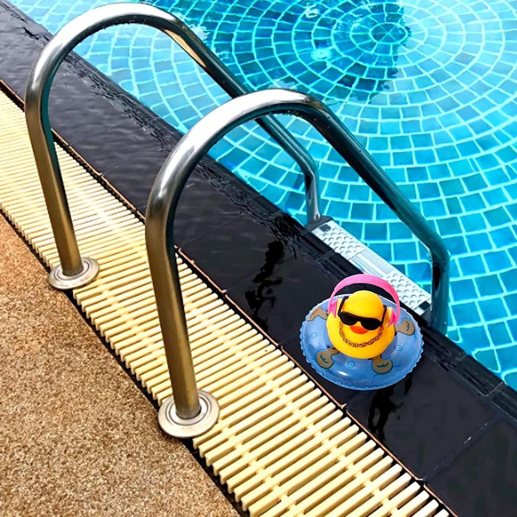 Mendoule Duck Bike Captain, Car Rubber Duck, Car Dashboard Decoration