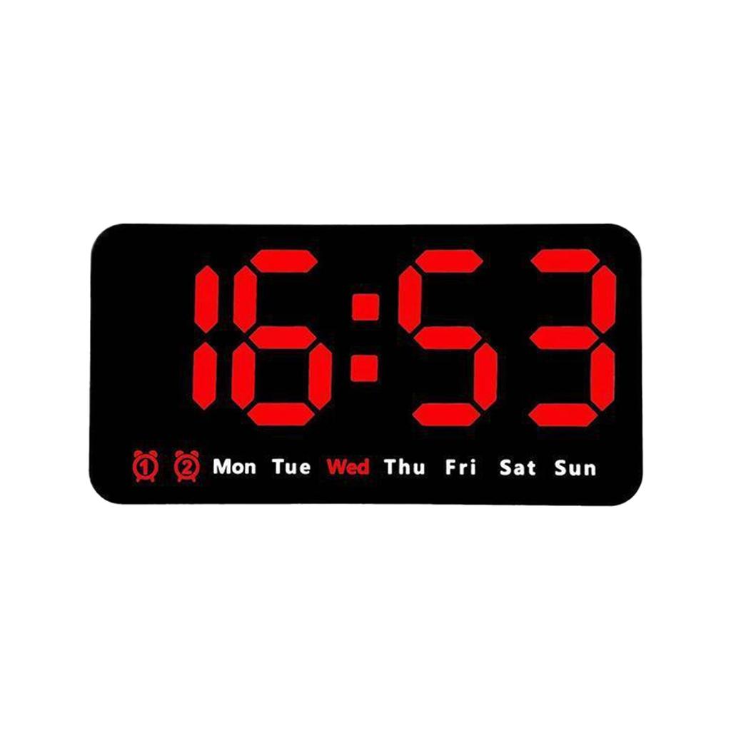 Desktop Clock With LED Numbers And Dual Alarm For Office 7. Display Time