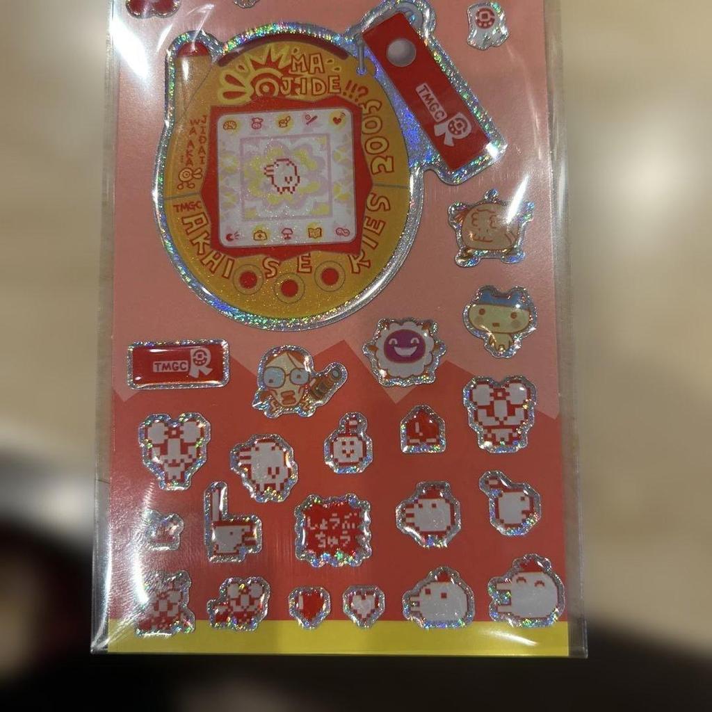 Tamagotchi Red Series Glitter Sticker 4