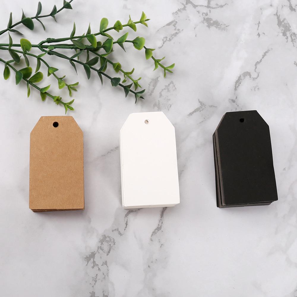 Trapezoid 4x7cm Kraft Paper Blank Hang Tag for Clothing, Baking, Packaging, or Decoration