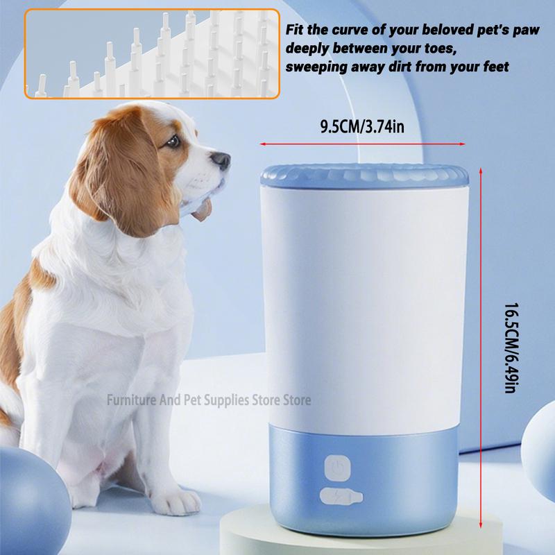 Haustier-Fußwaschmaschine Elektrischer Haustierpfotenreiniger Automatischer Hund Schnellreiniger Haustierpfote Tragbar Geräuscharm Wasserdicht Fußbecher