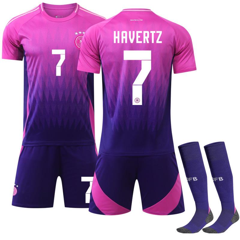 Germany Away Football Jersey Number Crosskimich Purple European Cup Jersey Custom Short-sleeved Jersey