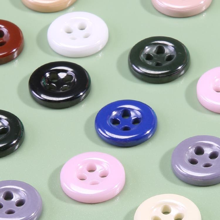 White Shirt Buttons Men'S And Women'S Clothes Shirt High-End Ceramic Buttons Versatile Round Black High-End Button Accessories