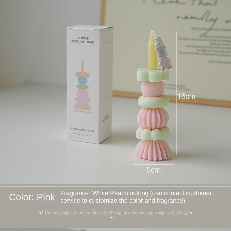 Styling magic square scented candle fragrance home decoration ins style scented birthday candle creative hand gift