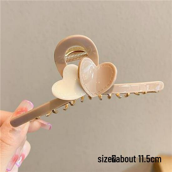

Элегантная заколка-краб в форме сердца любви из ацетатного уксуса: Модная заколка для причесок «пучок»