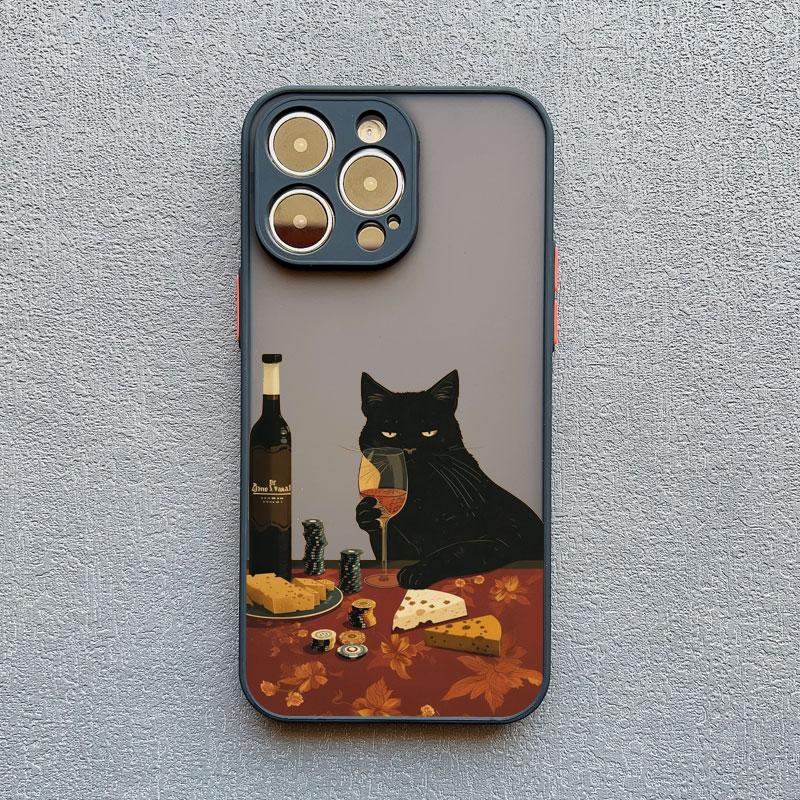 Funny Cat Daily Life Phone Case For iPhone 11 Case iPhone 12 14 Pro Max Mini 16 13 15 Pro Max 7 8 Plus XR XS X Shockproof Covers