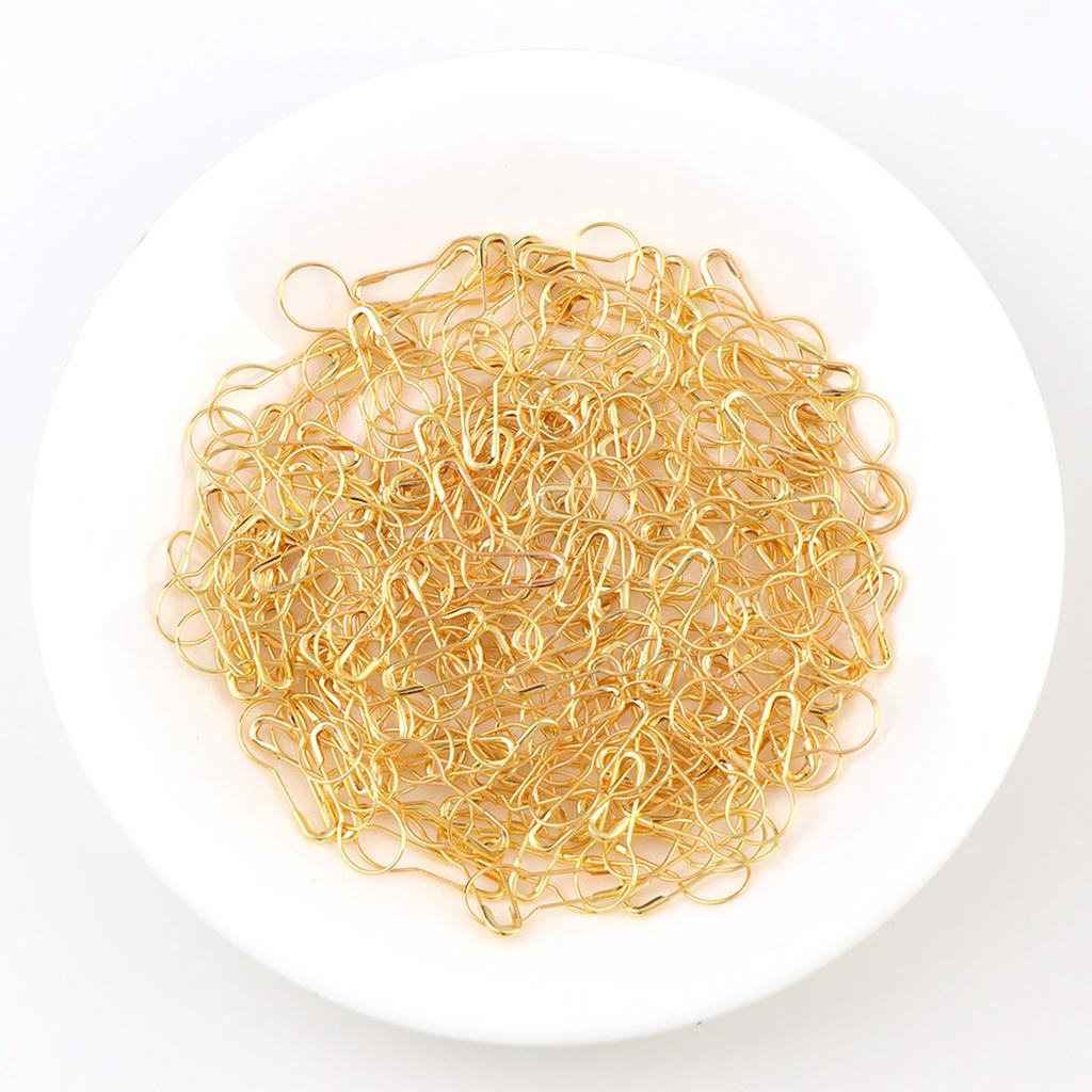 100Pcs/set Solid Color Gourd Shape Safety Pins DIY Metal Clips Pins Knitting Cross Stitch Marker Tag Pins Clips For Clothes Kits