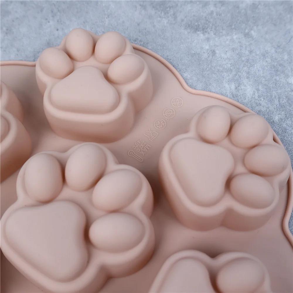 Pfotenabdruck Silikonform Hund Katze Tier Pfote Form Für Süßigkeiten Fondant Schokolade Gelee Pudding Seife Eiswürfelform Hunde Katzen Leckerlis