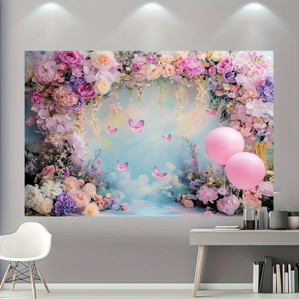 2D Planar Polyester Fiber Background Fabric for the Dream Garden Elegant Home Decoration Suitable for Wedding Photography