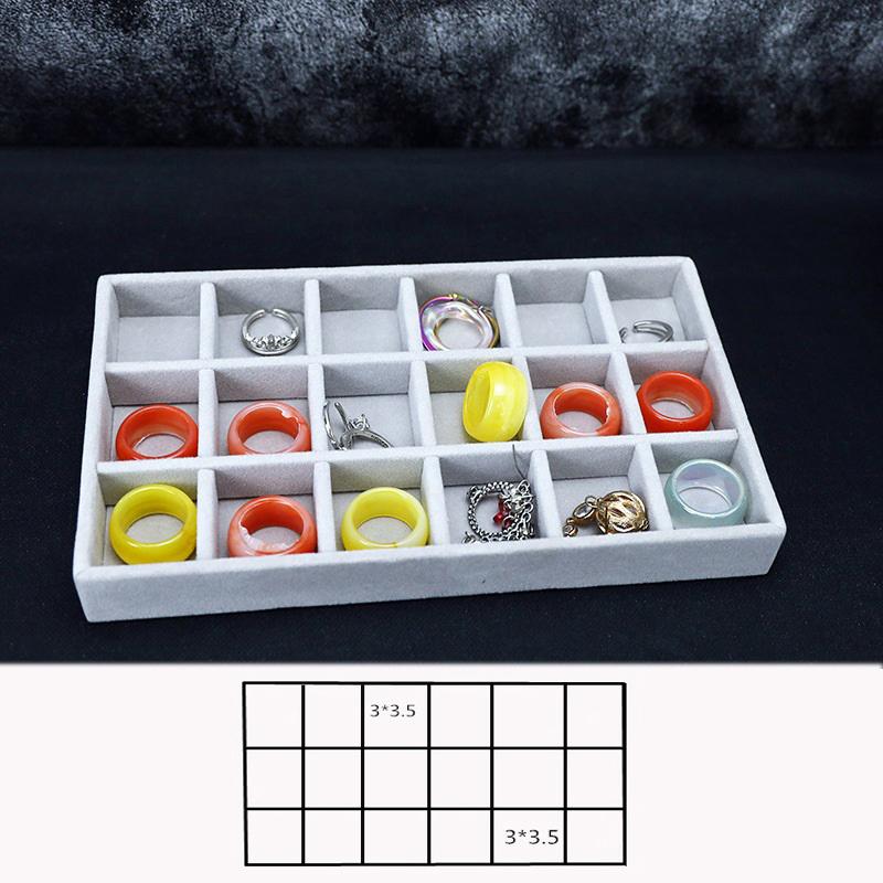 Velvet Jewelry Box Tray Storage Jewellery Holder For Ring Earrings Necklace Bracelet Display Box For Jewelry Classification Box