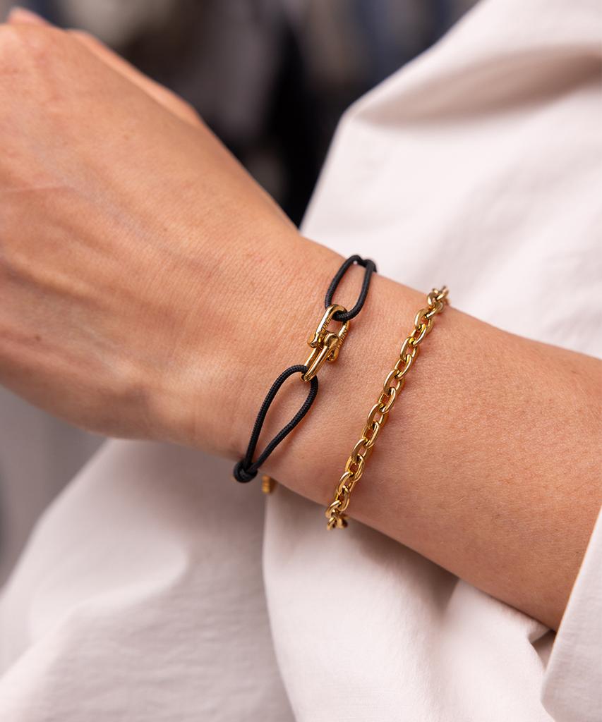 Pig&Hen (Women'S) Mia Bracelet - Black X Gold
