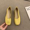 Fashion SUOJIALUN 2024 Summer New Women Flat Shoes Fashion Candy Color Ladies Round Toe Shallow Slip On Ballet Flats Soft Ballerinas Sho