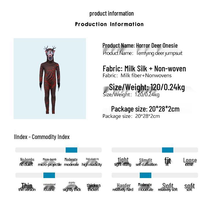 50,000 Halloween Forest Cosplay Costume: Horror Game Owl Deer Design for Kids & Adults.