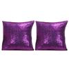 Luxurious Satin Sequin Pillow Cover 17 Inches With Handpainted Floral Design For Home Decor