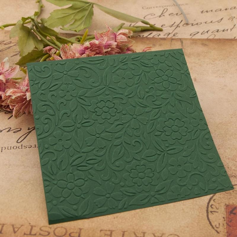 Leaves Flower Patterned Plastic Embossing Folder Paper Embossing Stencils Scrapbooking Templates for Holiday Card Making
