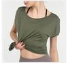 Damen Schnelltrocknendes Kurzarm Yoga- & Lauf-Top