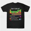 Can I Lick It Chemistry Teacher Science Day T-Shirt Short Sleeve and Round Neck Cute Graphic Te