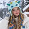 Ear Protection Plush Knitted Hat Windproof Beanies Hat Versatile Pullover Caps  Autumn Winter