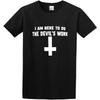 I Am Here To Do The Devil's Work Devils Rejects Men's Cotton Shirt Black