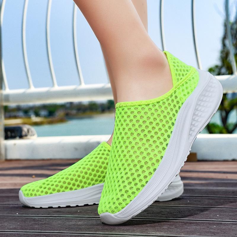 Summer Large Size 48 New Hollow One-pedal Breathable Foot Walking Shoes Lightweight Mesh Parents Casual Shoes