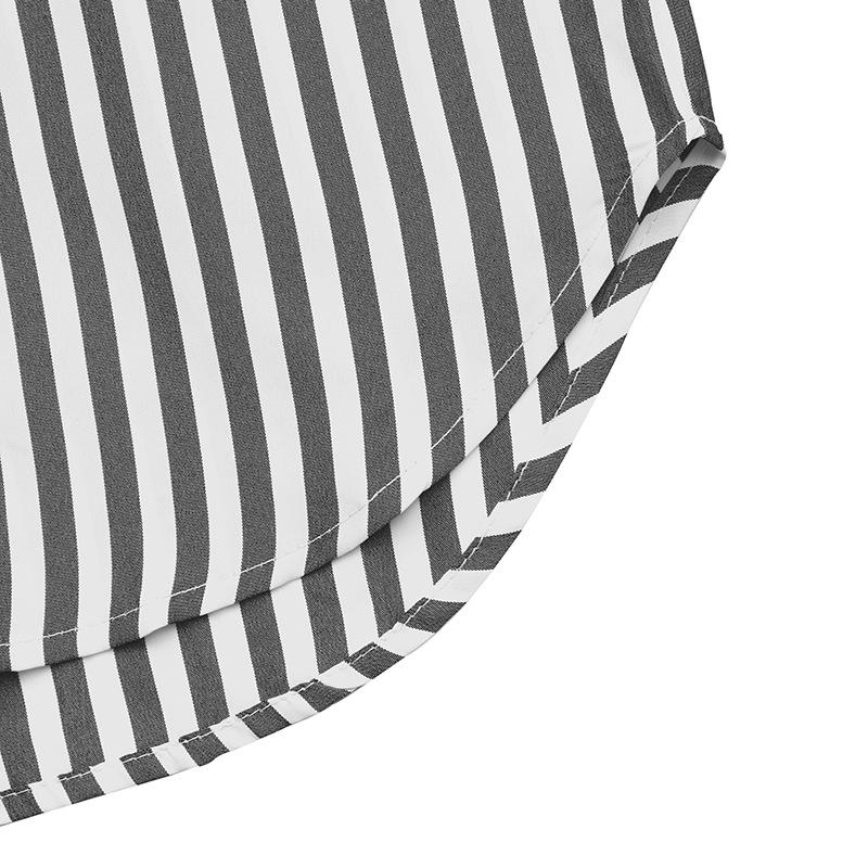 Simple Lapel Women's Autumn New Casual Striped Long-sleeved Shirt Thin Jacket for Women