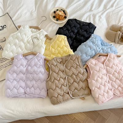 Gilet in Piuma e Cotone per Bambini Gilet Nuovo Autunno e Inverno per Neonati Gilet per Bambini e Bambine Bambini Piccoli e Medi Primavera e Autunno