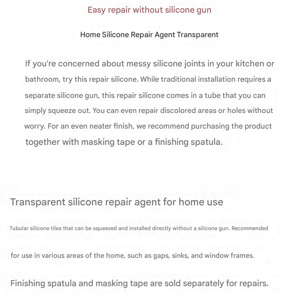 Home Silicone Repair Agent Transparent 80ml