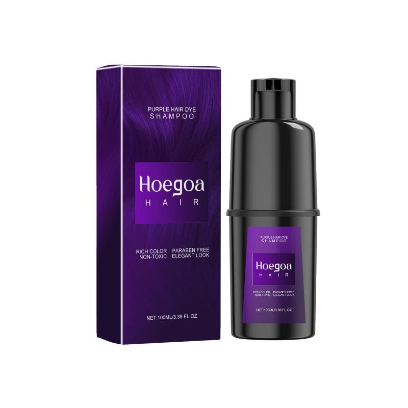 

Dye Shampoo DIY Hair Dye Natural Black Color Repair Gray White Hair Non-Irritating Hair Coloring Shampoo For Men Women фіолетовий