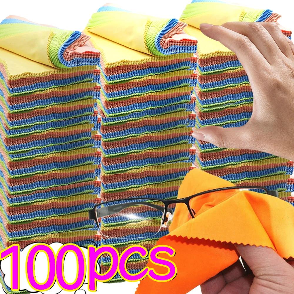 Square Glasses Cleaning Cloth Microfiber Random Color High Quality Glasses Cloth Daily Soft Phone Screen Cleaning Wipe Wholesale