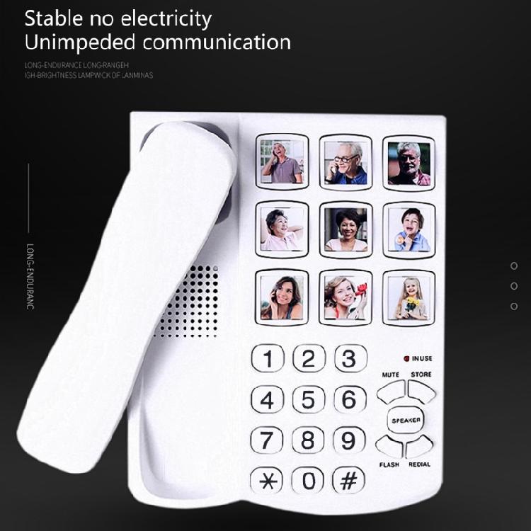 Large Button Home Phone Fixed Landline Telephone With Speakerphone and Last Number Redial Feature