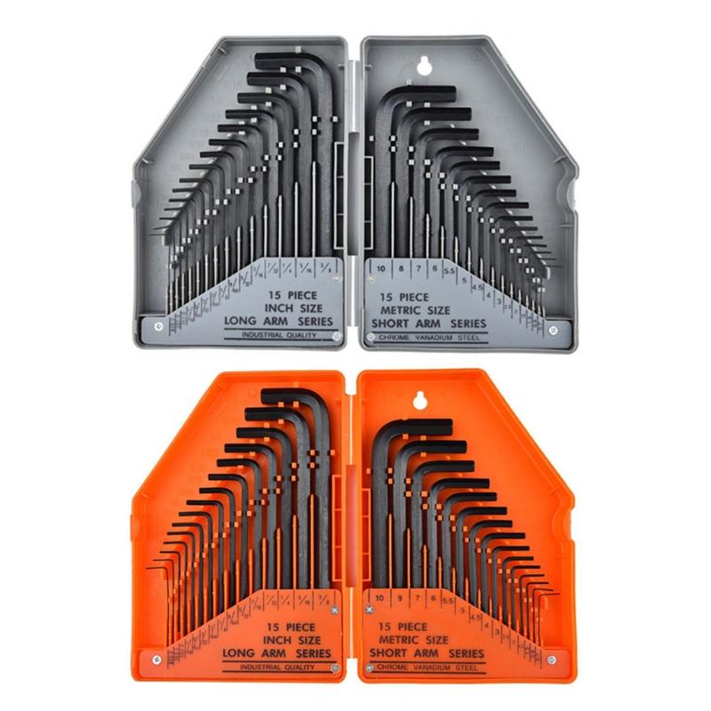 Hex for Key Allen Wrench Set, Long Arm End Hex for Key Set Tools, T-Handle, S2 S