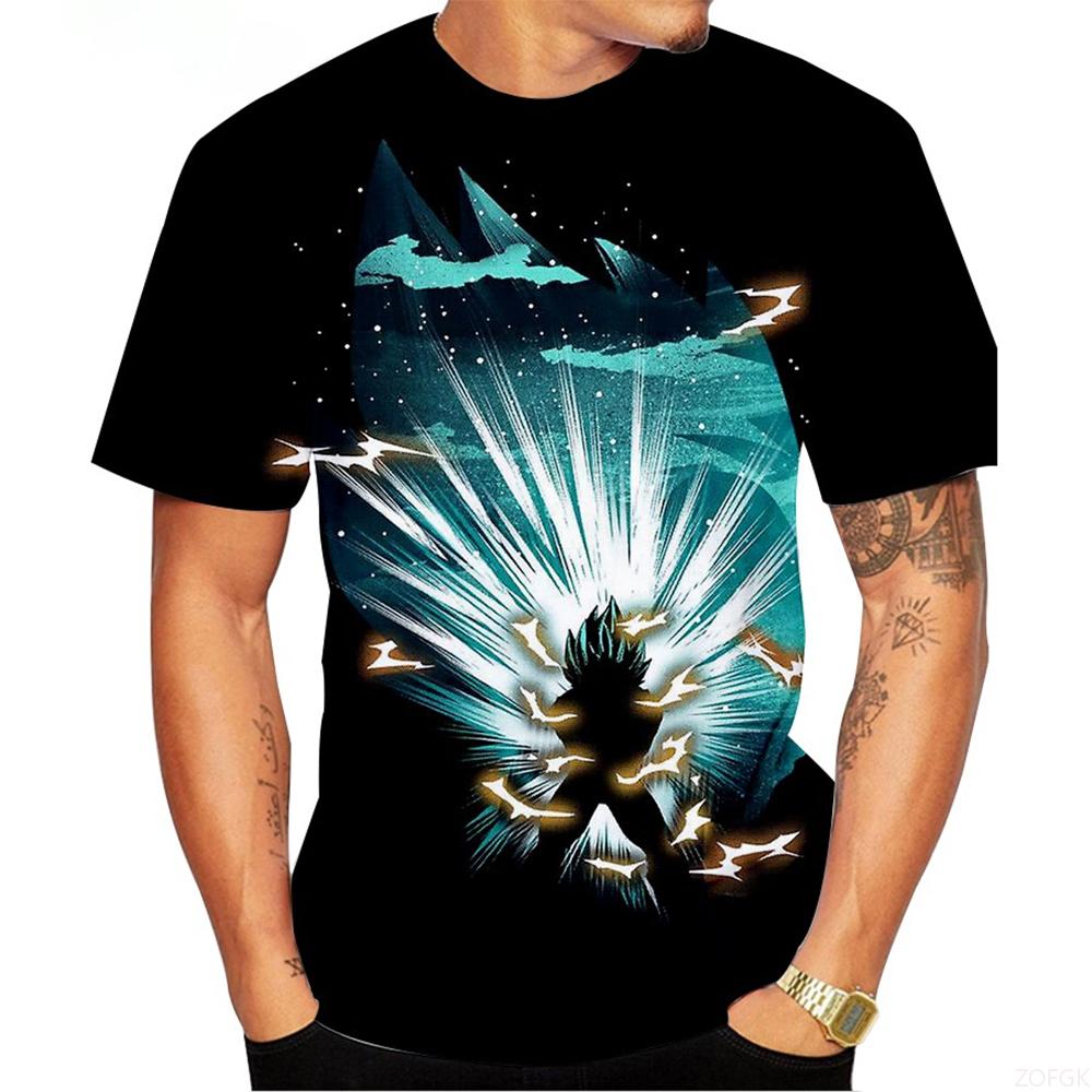 Summer Trendy Fashion Novel 3D Printed Anime Printed Pattern Comfortable Casual Short Sleeved T-shirt