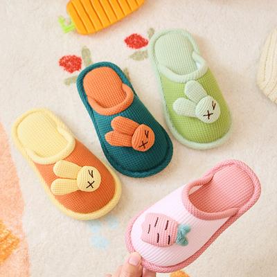 Fashion Winter New Cute Cotton Slippers Home Baby Cotton Shoes Boys Warm Shoes Non-slip Girls Plush Slippers