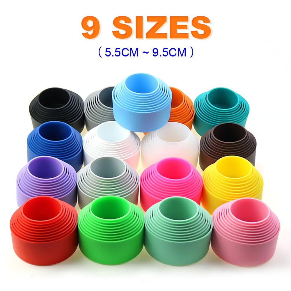 17 Colors 7.0CM Silicone Cup Bottom Cover Heat Insulation Coaster Sleeve Water Cup Cover Sheath 70MM AntiSlip Bottle Sleeve Cup Holders 5