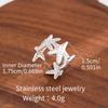 Stainless Steel Adjustable Open Ring - Colorfast Titanium Jewelry