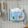 Fish Tank Hand Towel, Cartoon Cute Coral Velvet Hand Towel, Absorbent Without Shedding Hair, Hanging Square Towel, Hand Towel
