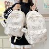 Japanese Ins Style Butterfly Backpack for Women Junior High School Girls School Bag Large Capacity Travel Light Backpack