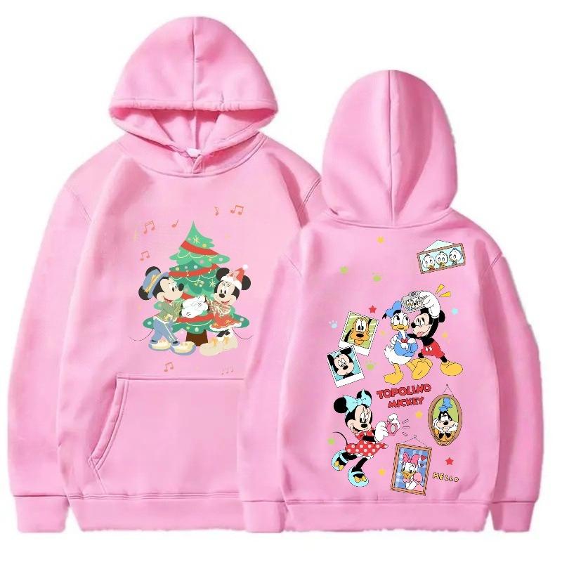 Disney Mickey Christmas Parent-child Set Children's Adult Hoodie Available In Multiple Colors for Autumn and Winter Hoodies