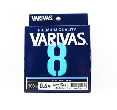 Varivas PE-Schnur Varivas 8 x 8 blau 200 m PE 0,6 max. 13 lb (0717)