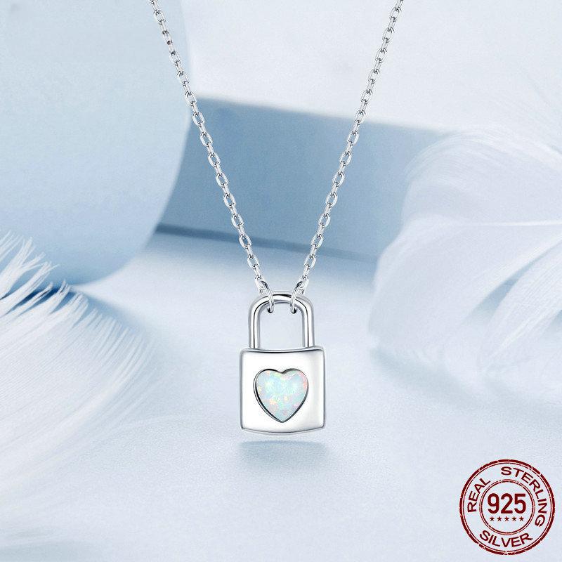 Colier cu pandantiv cu lotus din argint S925, lanț de gât cu flori de opal roz, pentru femei, cadou de logodnă de aniversare, bijuterii fine