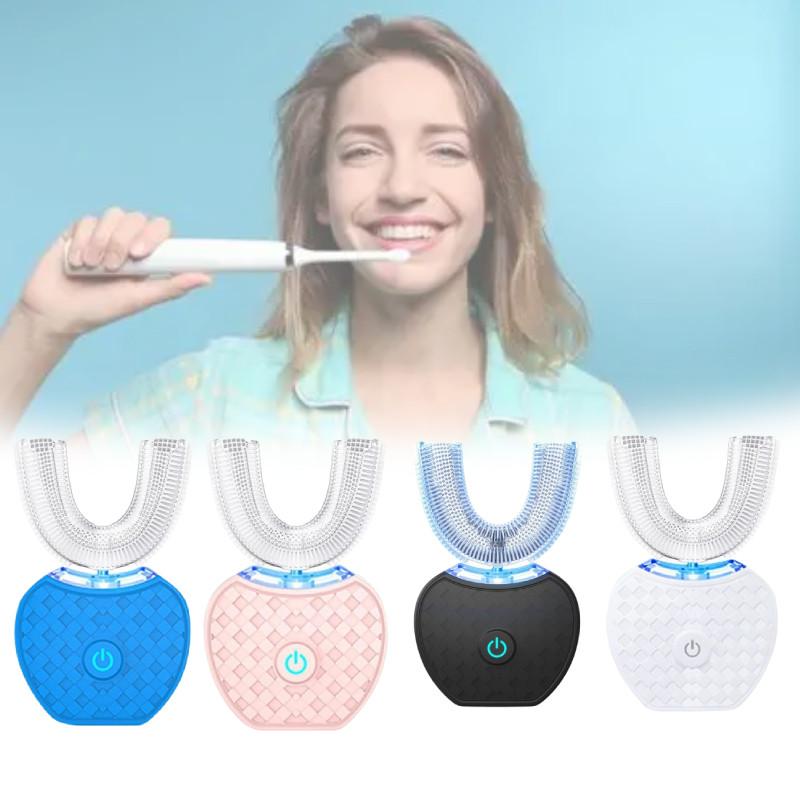 Ultrasonic Pro Sonic Toothbrush U Shaped 360 Bristles Rechargeable Waterproof