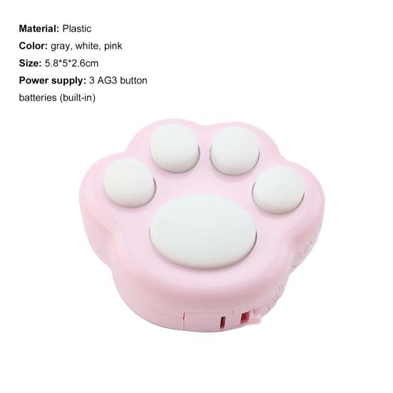 Mini Fidget Toy Lovely Portable Funny Cat Paw Push Fidget Game Keychain for Children